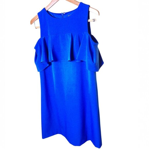 Tahari Dresses & Skirts - Women's Arthur Levine Tahari Cold Shoulder Dress Blue Office Party Cocktail 6